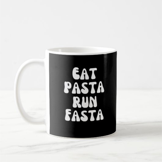 Mug Manger des Pâtes Courir Vite (Gauche)