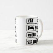 Mug Manger Dormir Acclamer Répéter Cheerleading Cheerl (Devant droit)