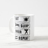 Mug Manger Dormir Acclamer Répéter Cheerleading Cheerl (Devant gauche)