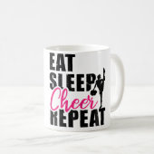 Mug Manger Dormir Acclamer Répéter Cheerleading Cheerl (Devant droit)
