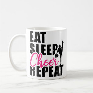 Mug Manger Dormir Acclamer Répéter Cheerleading Cheerl