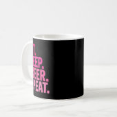 Mug Manger Dormir Acclamer Répéter Entraîneur de Cheer (Devant gauche)