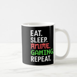Mug Manger Dormir Anime Jeux Répéter Drôle Joueur Anim