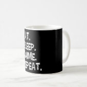 Mug Manger Dormir Anime Répéter | Conception pour amat (Devant droit)