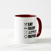 Mug Manger. Dormir. Antiquités. Recommencer (Devant droit)