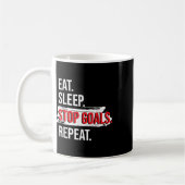 Mug Manger Dormir Arrêter Objectifs Répéter - Joueuse (Gauche)