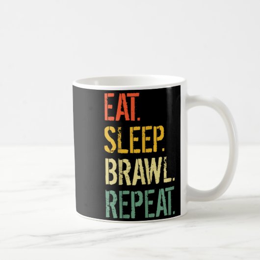 Mug Manger Dormir Bagarre Répéter Stars Vidéo Drôle Jo (Droite)