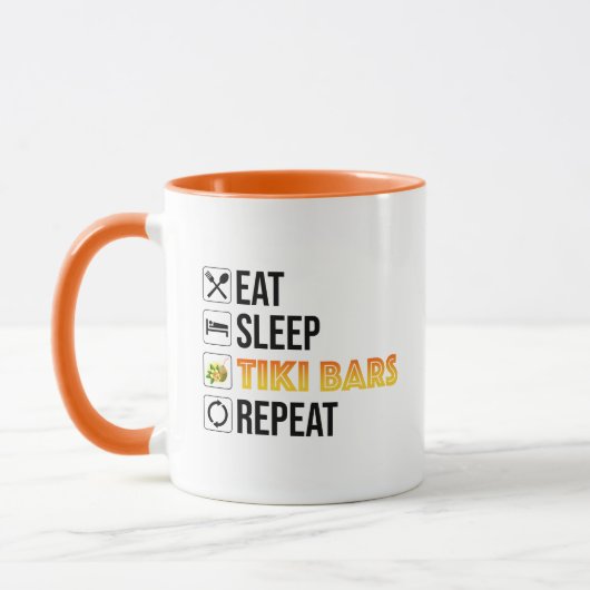 Mug Manger. Dormir. Bars Tiki. Répéter (Gauche)