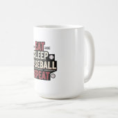 Mug Manger Dormir Baseball Répéter Drôle Fan de Baseba (Devant droit)