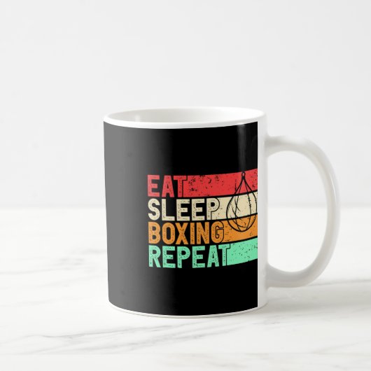 Mug Manger Dormir Boxe Répéter Combattant Mma Rétro Ki (Droite)