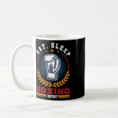 Mug Manger Dormir Boxe Répéter Mma Kickboxing Boxeur (Gauche)