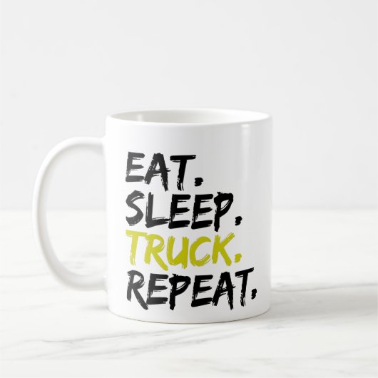 Mug Manger Dormir Camion Répéter Conducteur de Camion (Gauche)