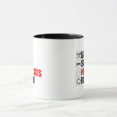 Mug Manger. Dormir. Chats de troupeau. Recommencer (Centre)