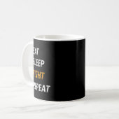 Mug Manger Dormir Combattre Sensibilisation à la leucé (Devant gauche)