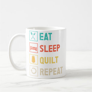 Mug Manger Dormir Courtepointre Répéter Couture Tricot