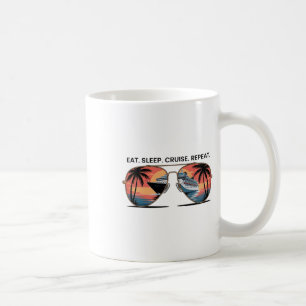 Mug Manger Dormir Croisière Répéter Vacances Navire Oc