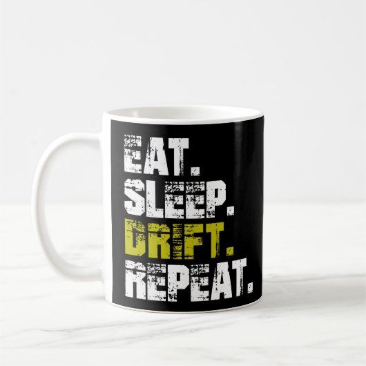 Mug Manger Dormir Dériver Répéter - Dérive Amusante (Gauche)
