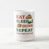 Mug Manger Dormir Dunk Répéter - Funny Basketball Noël (Centre)