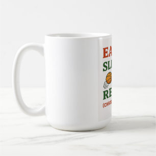 Mug Manger Dormir Dunk Répéter - Funny Basketball Noël