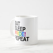 Mug Manger Dormir Fierté Répéter (Devant gauche)