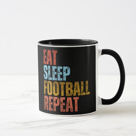 MUG MANGER DORMIR FOOTBALL RÉPÉTER (Droite)