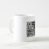 Mug Manger Dormir Football Répéter Conception de Chemi (Devant gauche)
