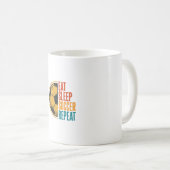 Mug Manger Dormir Football Répéter Conception de Maill (Devant droit)