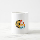 Mug Manger Dormir Football Répéter Conception de Maill (Centre)