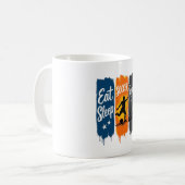 Mug Manger Dormir Football Répéter Conception de Maill (Devant gauche)