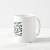 Mug Manger Dormir Football Répéter Conception de T-shi (Devant droit)