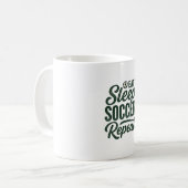 Mug Manger Dormir Football Répéter Conception de T-shi (Devant gauche)