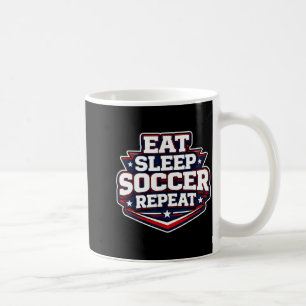 Mug Manger Dormir Football Répéter Drôle Joueur de Foo