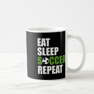 Mug Manger Dormir Football Répéter T-Shirt Cadeau Joue