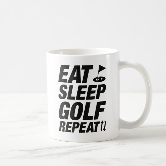 Mug Manger Dormir Golf Répéter (Droite)