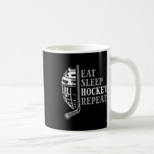 Mug Manger Dormir Hockey sur Glace Répéter Drôle Sport