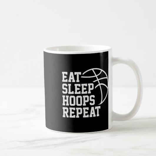 Mug Manger Dormir Hoops Répéter Citation Drôle Citatio (Droite)