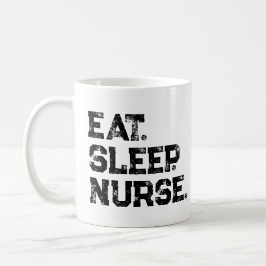 Mug Manger. Dormir. Infirmière. (Gauche)