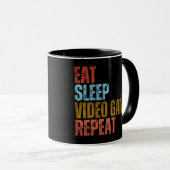 MUG MANGER DORMIR JEU VIDÉO RÉPÉTER (Devant droit)
