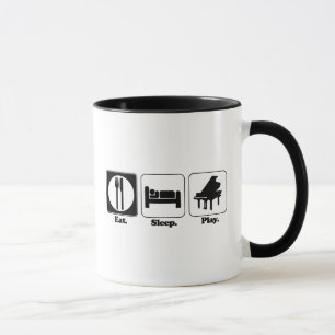 Mug manger dormir jouer du piano