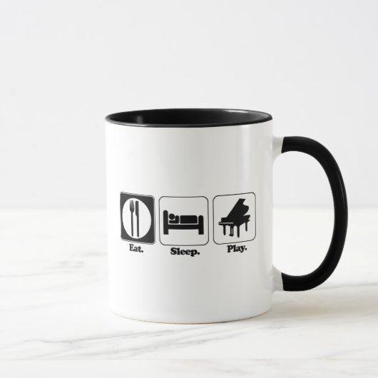 Mug manger dormir jouer du piano (Droite)