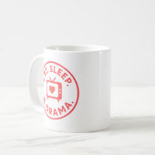 Mug Manger. Dormir. K-drama. Personnalisé (Devant gauche)