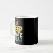 Mug Manger Dormir Karaté Répéter Drôle Cool Amant Vint (Devant gauche)