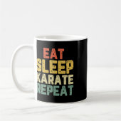 Mug Manger Dormir Karaté Répéter Drôle Cool Amant Vint (Gauche)
