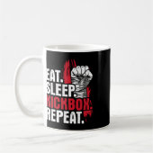 Mug Manger Dormir Kickbox Répéter - Arts Martiaux Kick (Gauche)