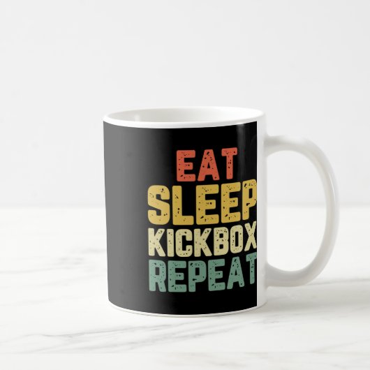 Mug Manger Dormir Kickbox Répéter Kickboxing Kick Boxi (Droite)