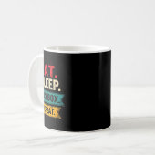 Mug Manger Dormir Kickbox Répéter Kickboxing Mma Boxeu (Devant gauche)