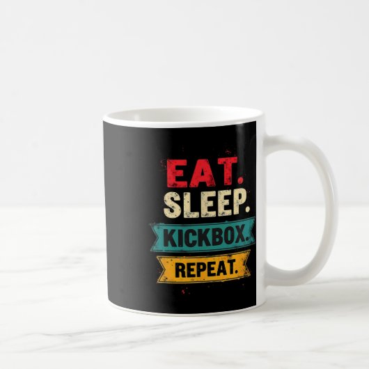 Mug Manger Dormir Kickbox Répéter Kickboxing Mma Boxeu (Droite)