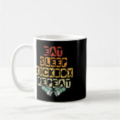 Mug Manger Dormir Kickbox Répéter Mma Kickboxing Kickb (Gauche)