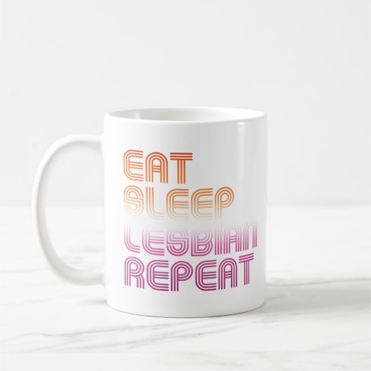 Mug Manger Dormir Lesbienne Répéter (Gauche)