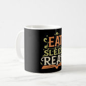 Mug Manger Dormir Lire, Lecture Drôle (Devant gauche)